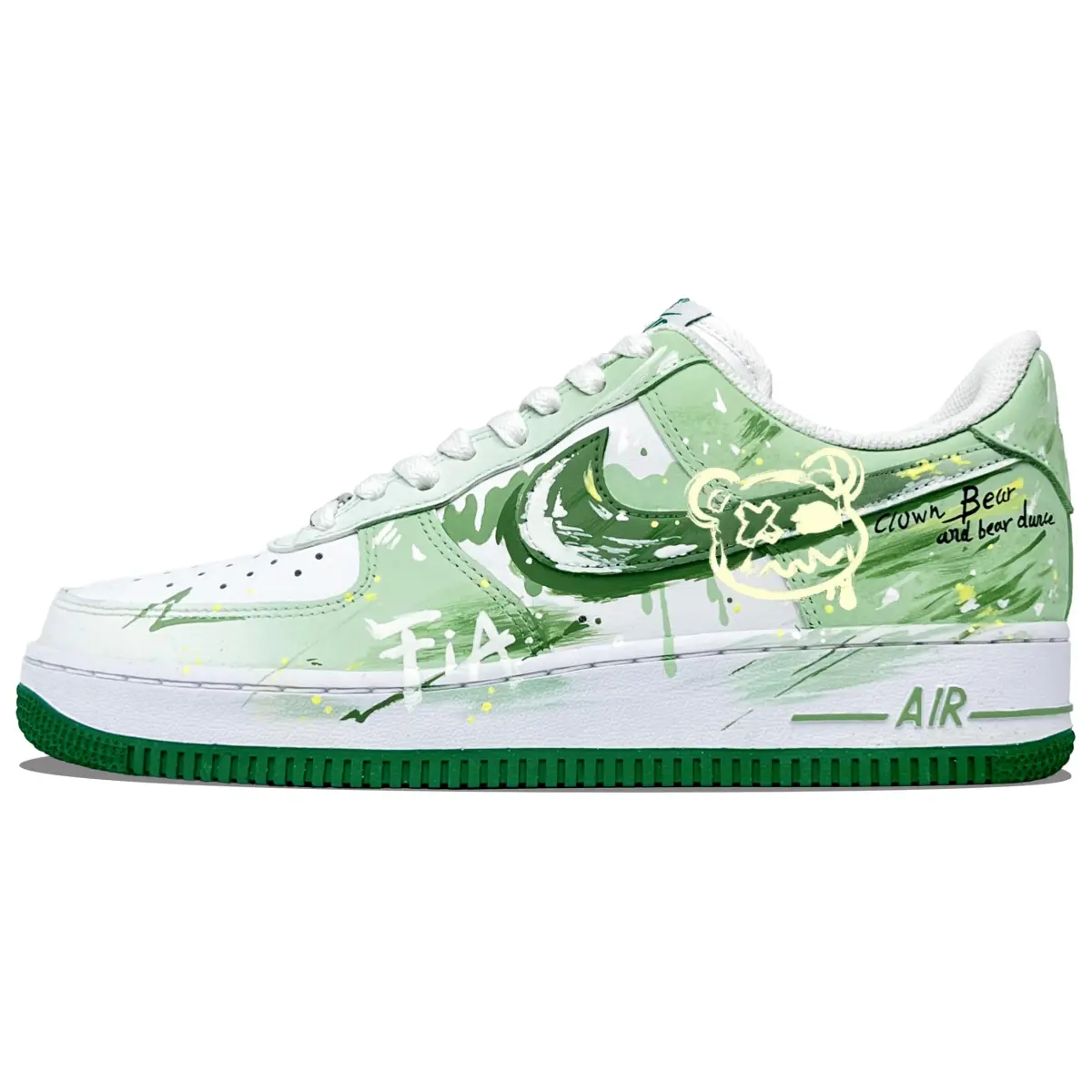 Nike Air Force 1 Skate Shoes Men's Low-top Green