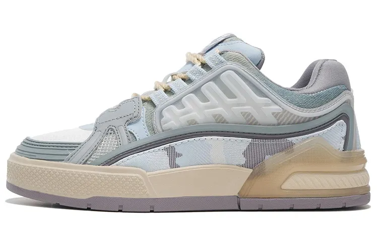 Li Ning Millennial Era Low top Skateboard Shoes Women's Blue Gray