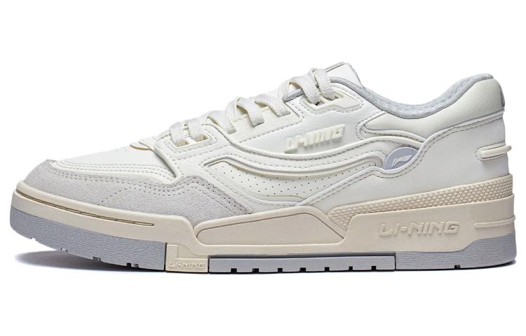 LiNing Li Ning 001 BTC synthetic leather, trendy and fashionable, non-slip and wear-resistant, low-cut sneakers, men's style, off-white