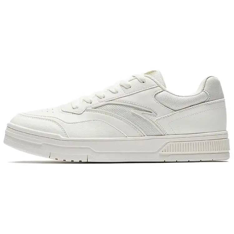 Anta Coverage Slip Resistant And Abrasion Resistant Low top Skateboard Shoes Women's White Gray