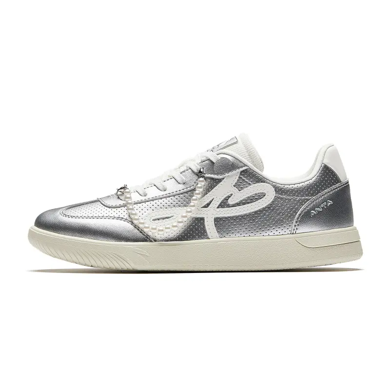 Anta Manchester Dance Low top Skateboard Shoes Women's Silver White