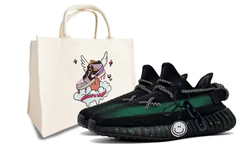Adidas Originals Yeezy Boost 350 V2 Low top Casual Shoes Unisex Black