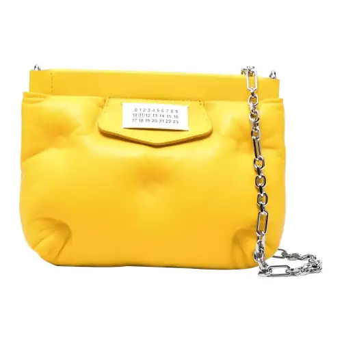Maison Margiela Calfskin Shoulder Bag, Crossbody Bag Mini Women's Yellow