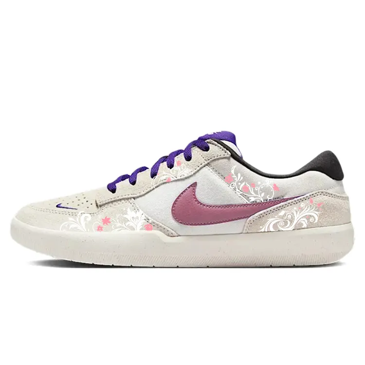 Nike SB Force 58 Slip Resistant Abrasion Resistant Low top Skateboard Shoes Unisex Beige Pink