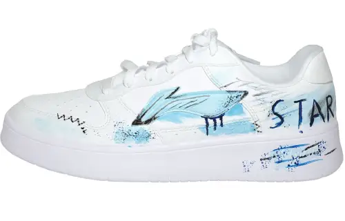 Li Ning Floating Boat Slip Resistant, Abrasion Resistant, Breathable Low top Skateboard Shoes Men's White