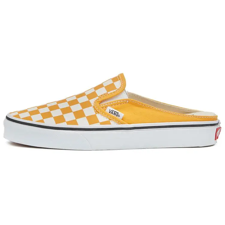 Vans CLASSIC SLIP on Mule Low top Skateboard Shoes Unisex White Checkerboard
