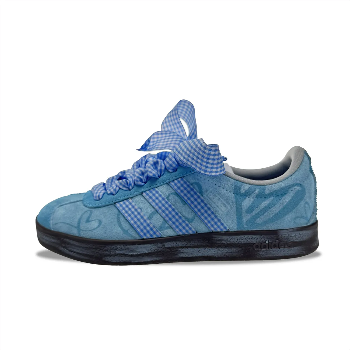 Adidas VL COURT 2.0 Abrasion Resistant Low top Skateboard Shoes Unisex Blue