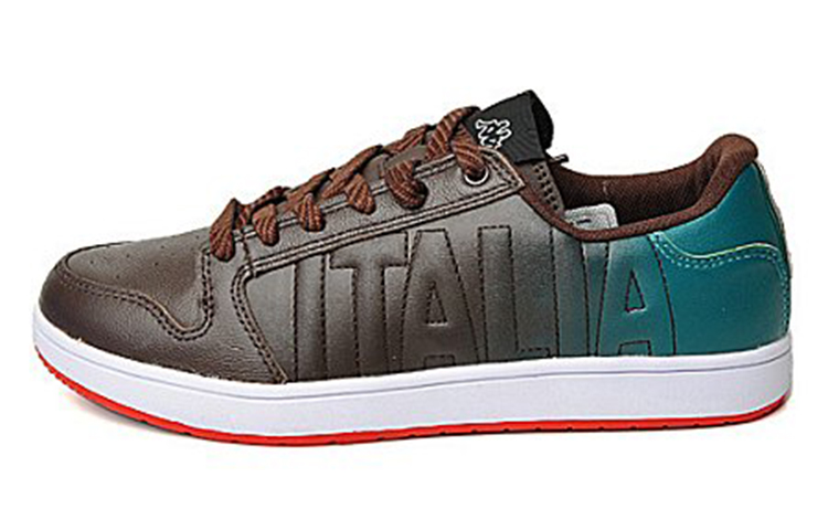 Kappa Classic Collection Coverage Slip Resistant And Abrasion Resistant Low top Skateboard Shoes Men's Brown Green