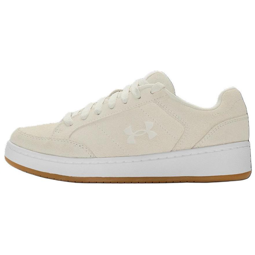 Женские кеды Under Armour Official Suede (бежево-белые)