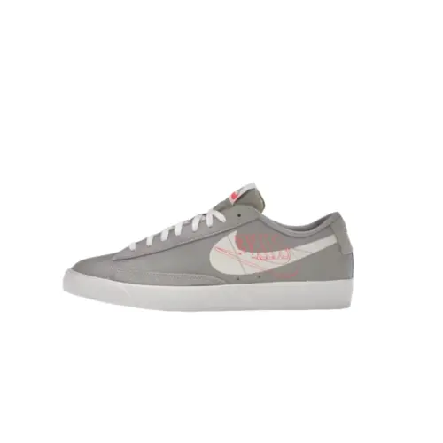 Nike Blazer Low Print Wolf Grey Sail Bright Crimson