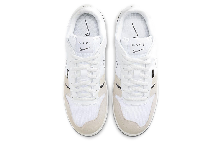 Мужские кеды Nike Squash Type (бело-серо-черная) — Серыйбелый — фото 4