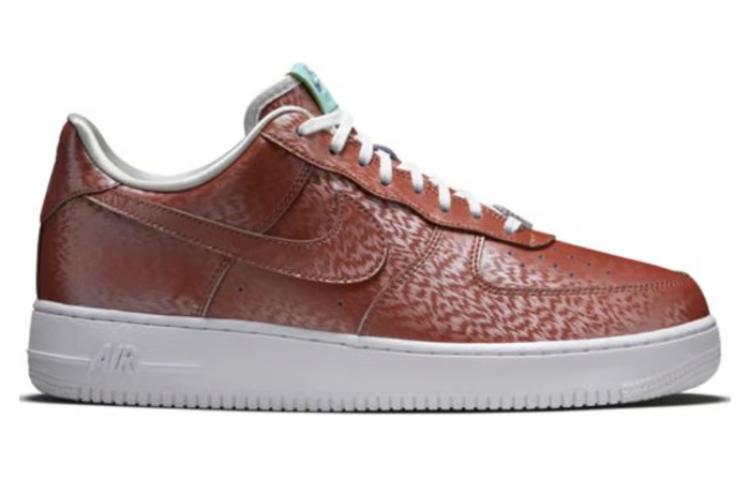 Мужские кеды Nike Air Force 1 (красно-коричневые) — фото 2