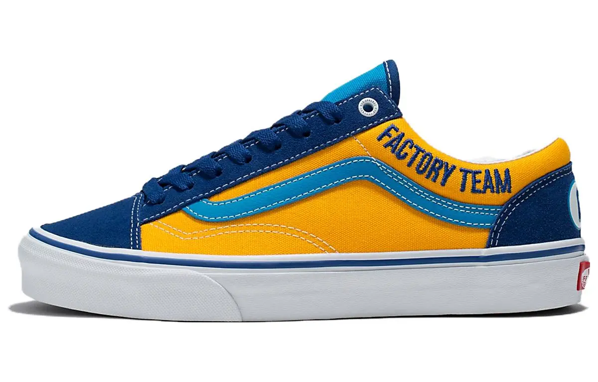 Vans x OUR LEGENDS Fashion Abrasion Resistant Lightweight Low top Skateboard Shoes Unisex Blue Yellow