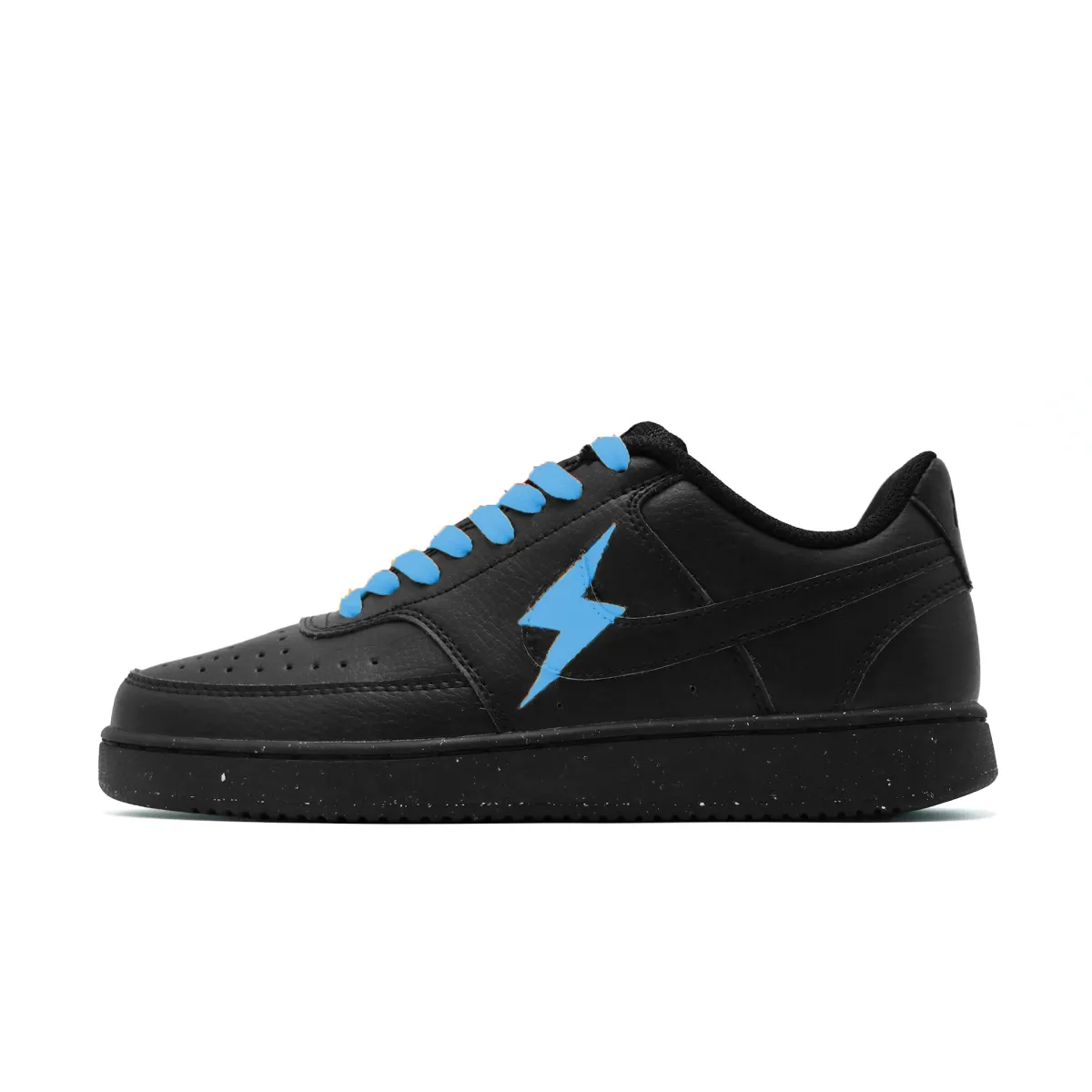 Nike Court Vision Low Withered Eternity Artificial Leather Comfortable Round Toe Low top Skateboard Shoes Unisex Black