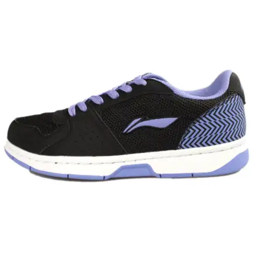 Li Ning Skateboard Shoes Women's Low Top Gray/Purple