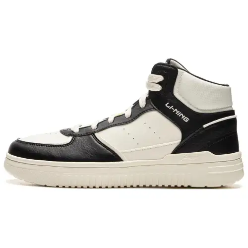 Li Ning Cyan Cloud HI Slip Resistant, Abrasion Resistant, Breathable High top Skateboard Shoes Men's Black White