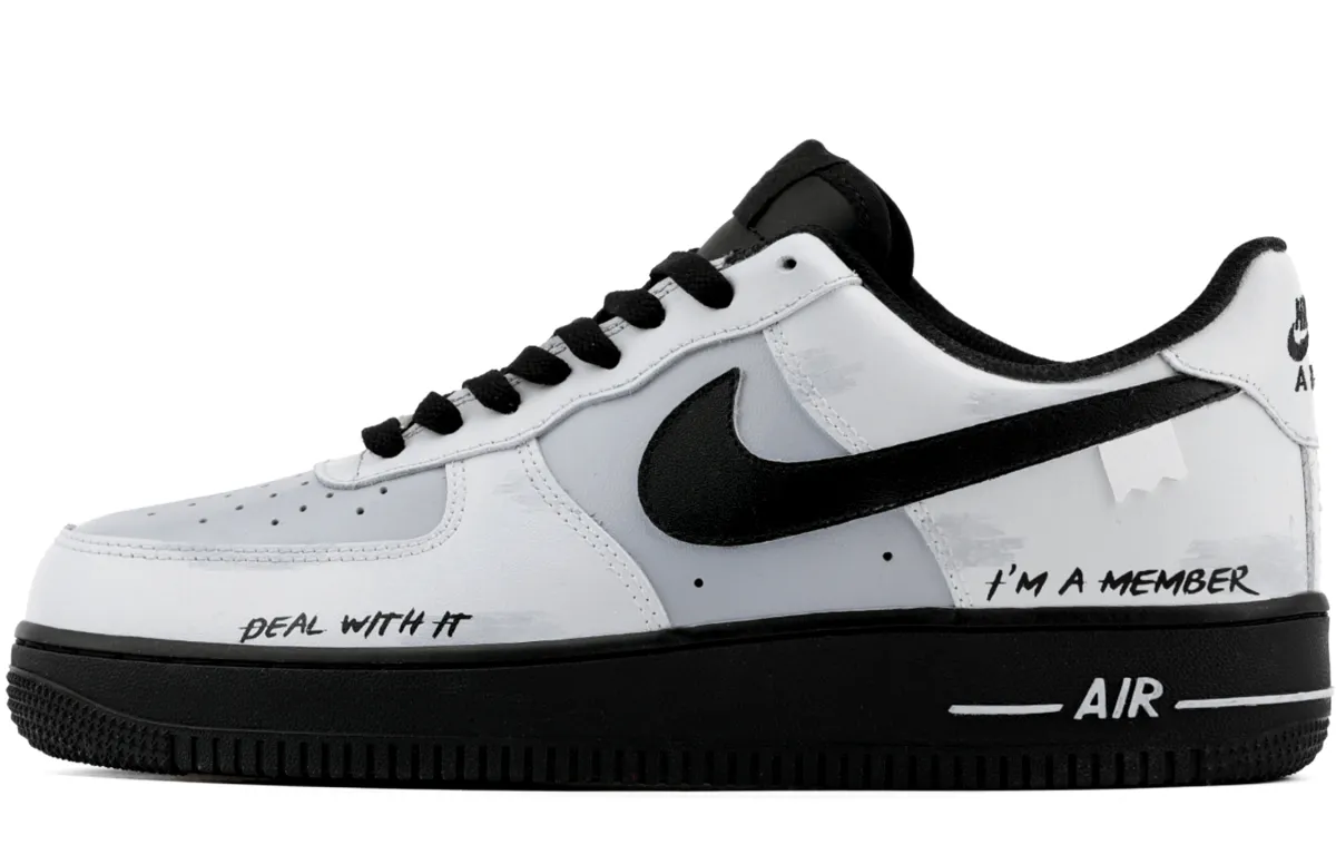 Nike Air Force 1 Height Increasing Low top Skateboard Shoes Unisex Concrete Gray