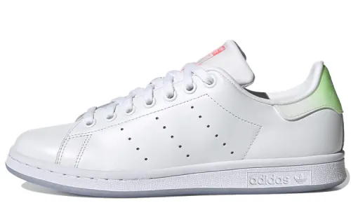 Adidas Originals Stan Smith Abrasion Resistant Low top Skateboard Shoes Women's White Green Pink