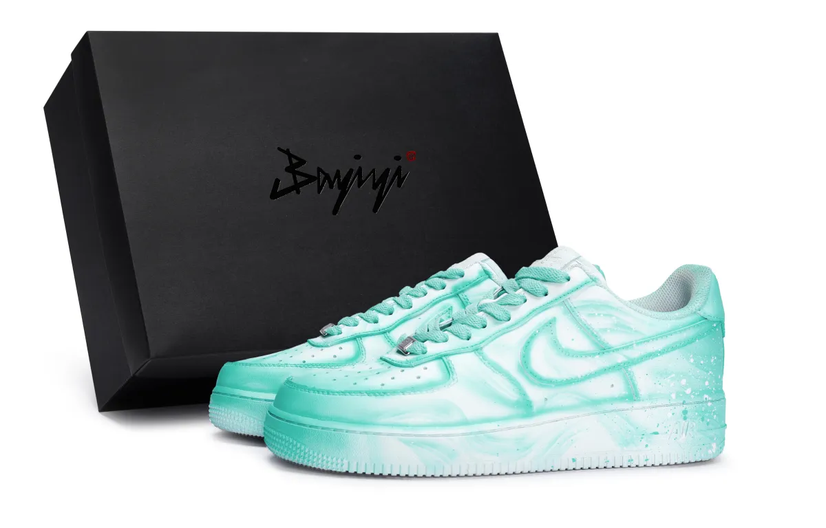 Nike Air Force 1 811 Manufacturing, Aurora Starry Sky, Special Shoe Box Slip Resistant Low top Skateboard Shoes Unisex