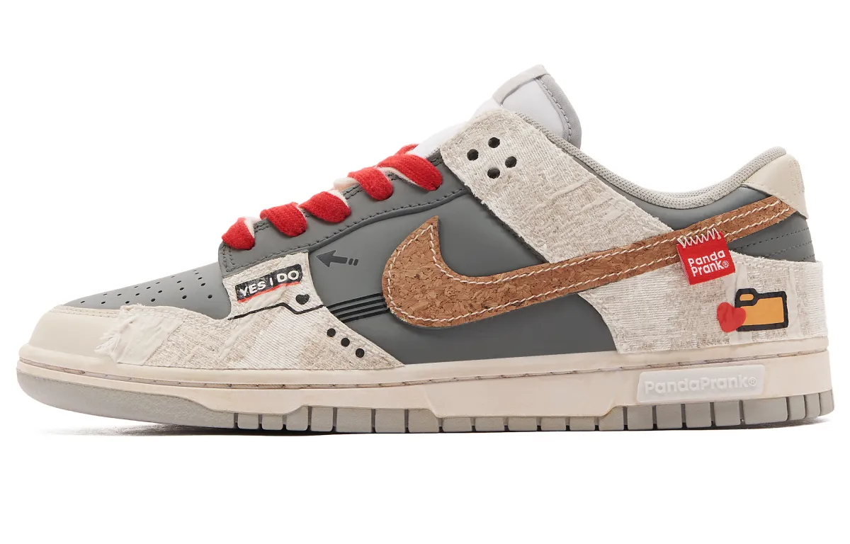 Nike Dunk Slip Resistant Abrasion Resistant Low top Skateboard Shoes Men's Gray Brown