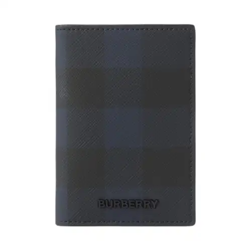 Burberry Cotton Card Holder Men's Marine Blue