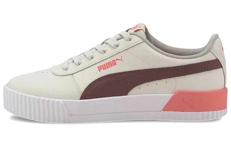 PUMA Carina Leather 'Khaki White Brown' Women's