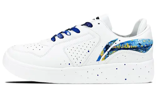 Li Ning Street Player Low top Skateboard Shoes Men's White Blue Purple