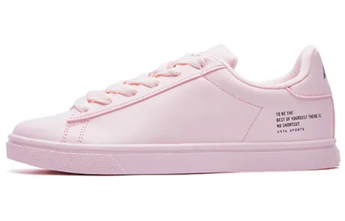 ANTA Skateboard Shoes Women's Low Top Pearl Powder/Black