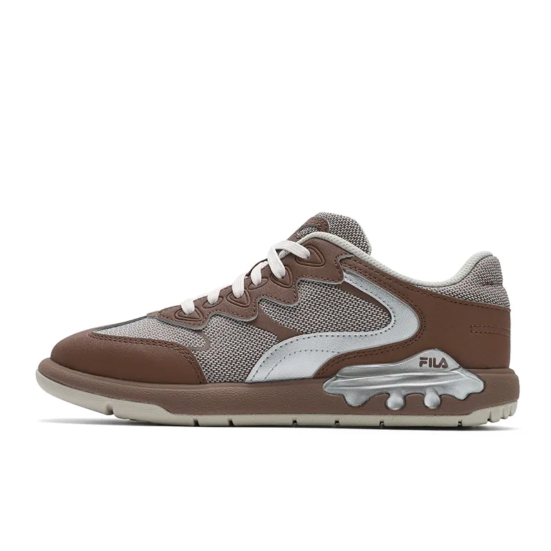 FILA PUDDING Shoes Cushioning Abrasion Resistant Lightweight Breathable Low top Skateboard Shoes Women's Brown