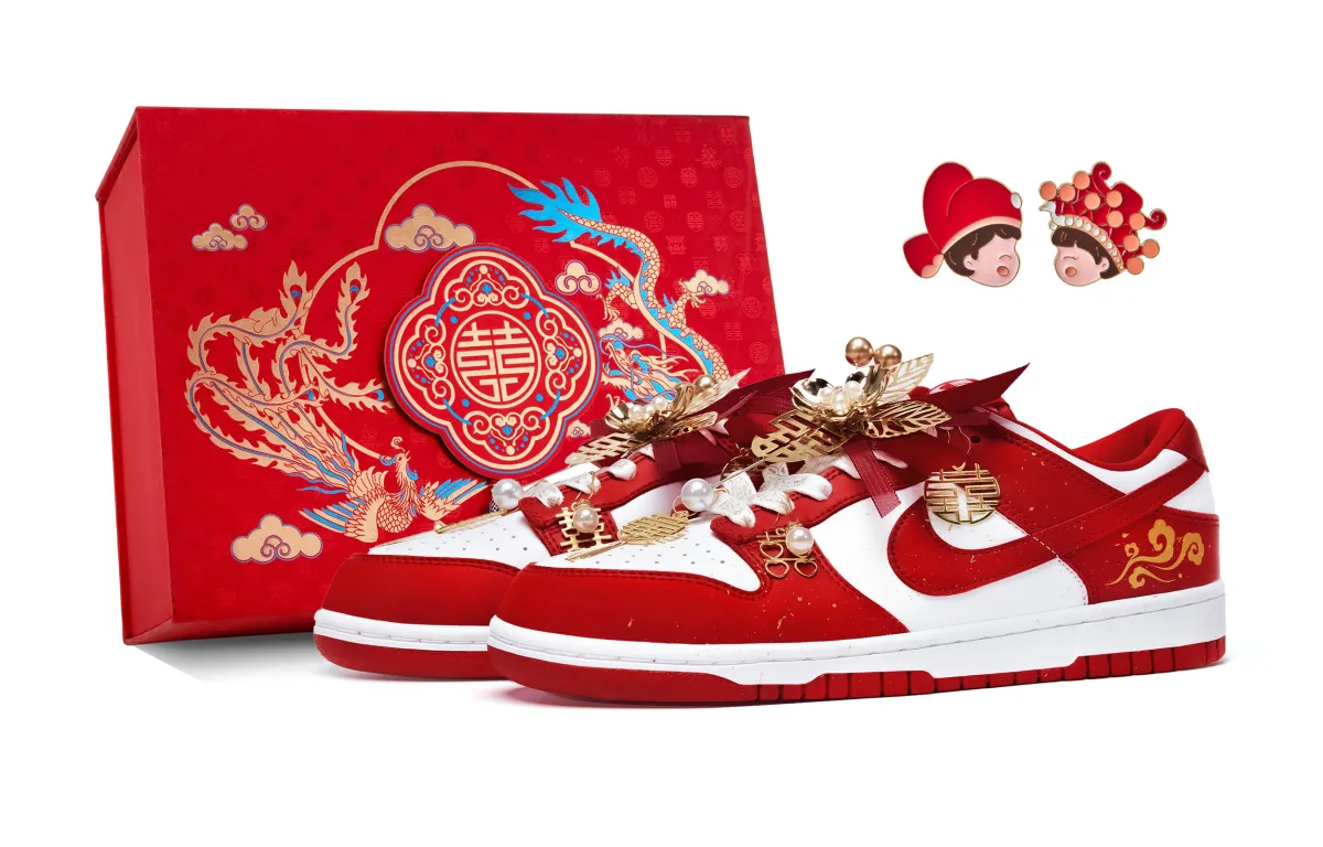 Nike Dunk Low top Flat Skateboard Shoes Unisex Red