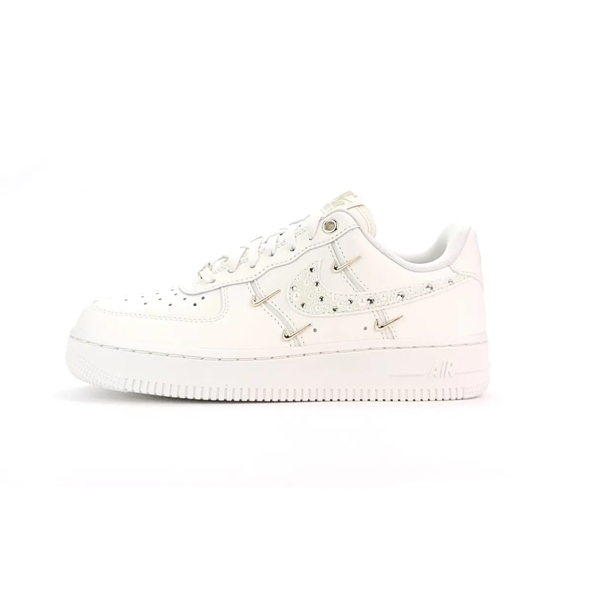 Nike Air Force 1 Low top Skateboard Shoes Women's White Gold