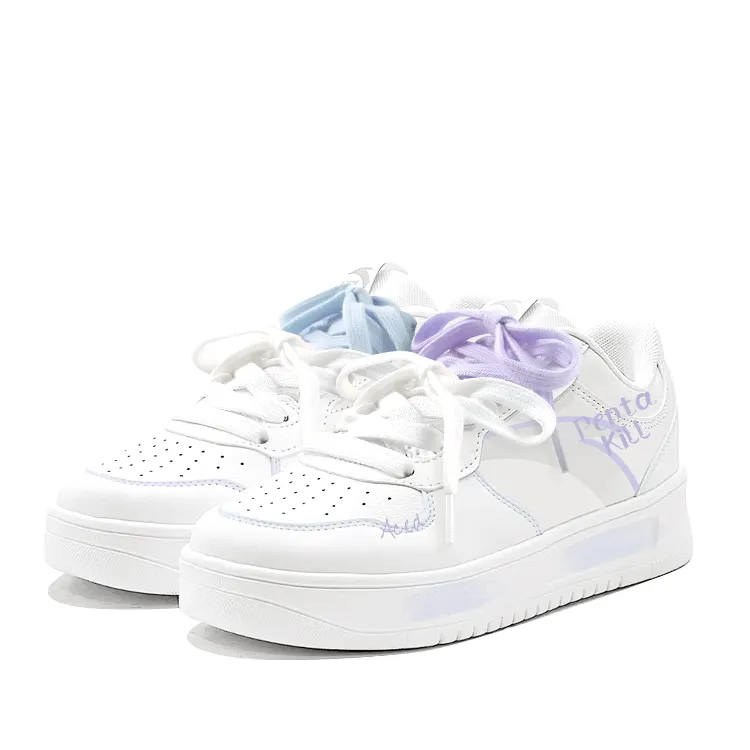 Anta Easy Slip Resistant Abrasion Resistant Low top Skateboard Shoes Unisex Purple Blue Mismatched
