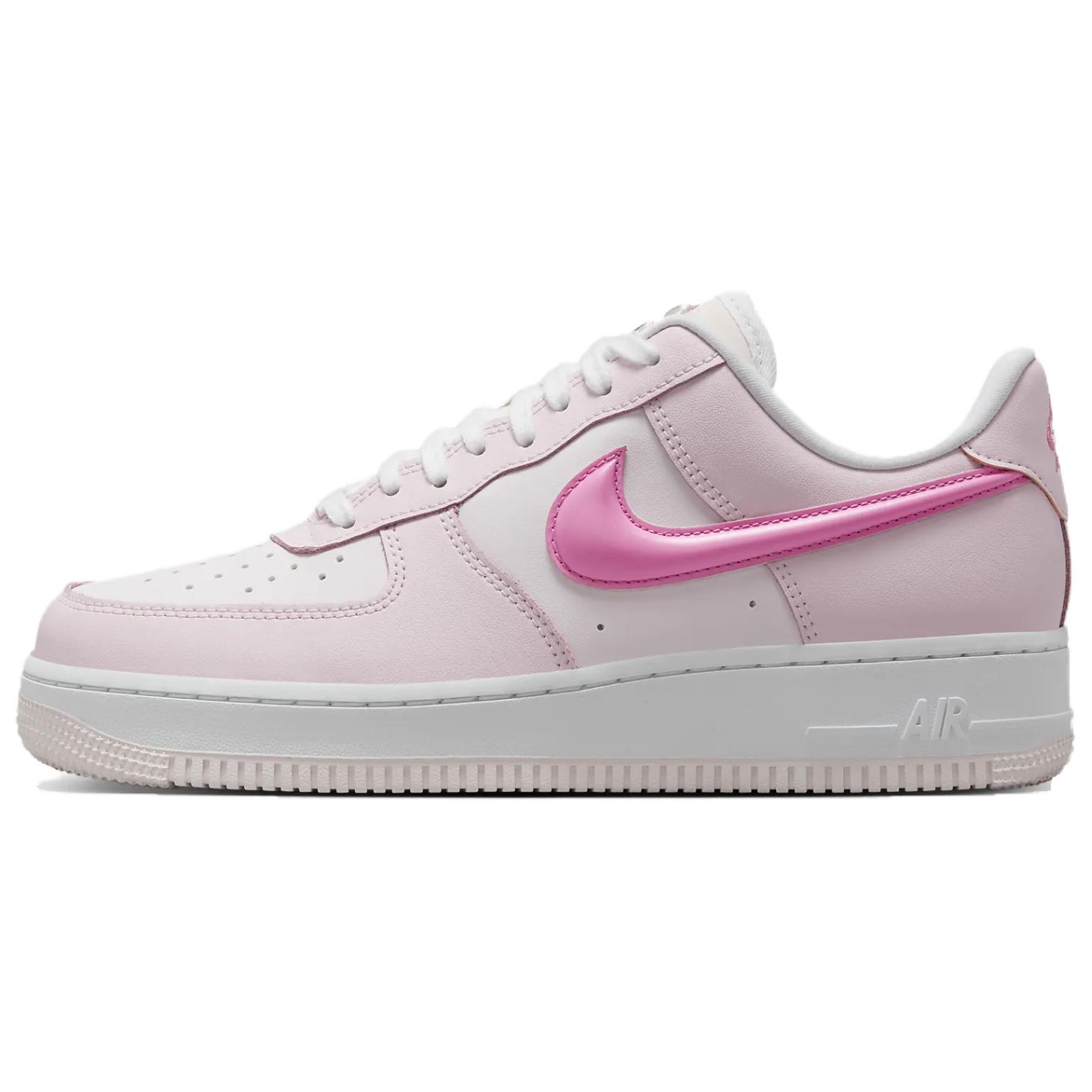 Женские кеды Nike Air Force 1 LOW (бело-розовые)