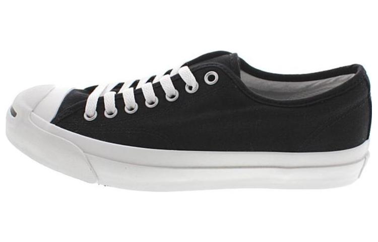 Converse Jack Purcell Open Ended Laughter Slip Resistant Abrasion Resistant Low top Canvas Shoes Women's Black White