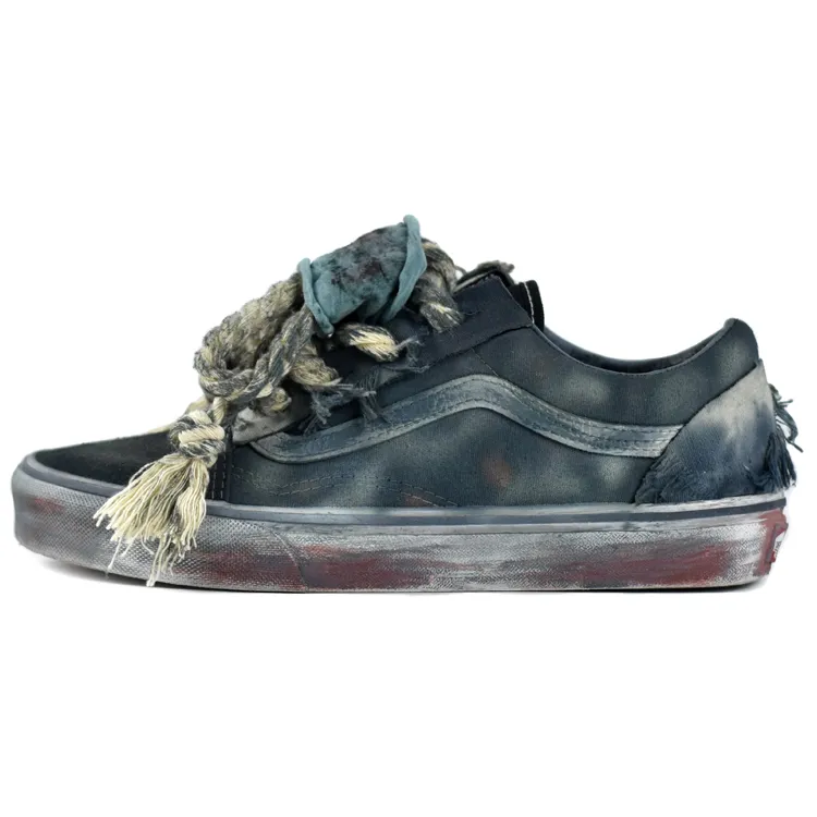 Vans Old Skool Slip Resistant Low top Skateboard Shoes Unisex Blue