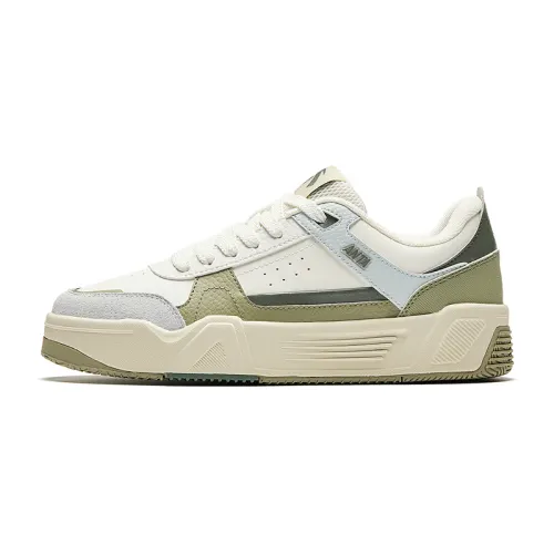 Anta C37 Series Slip Resistant Abrasion Resistant Low top Skateboard Shoes Women's White Green
