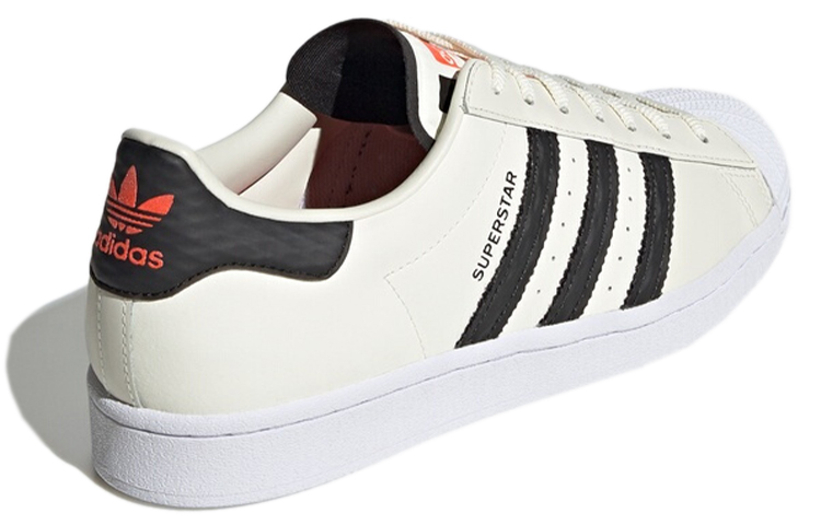 Мужские кеды adidas originals SUPERSTAR (белый / черный / оранжевый) — Белый / чёрный / оранжевый — фото 4