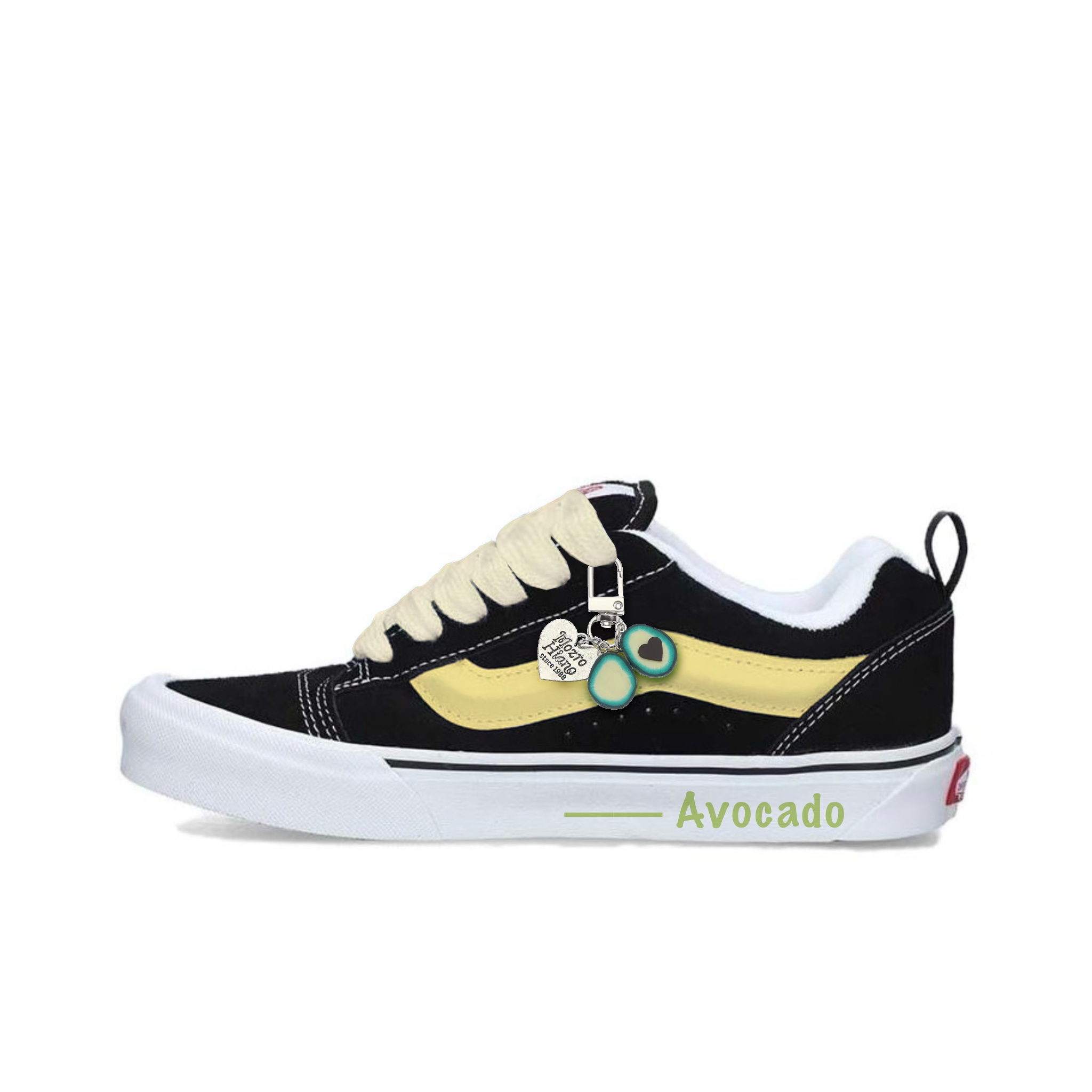 Vans Knu Skool Slip Resistant, Abrasion Resistant, Lightweight Low top Skateboard Shoes Unisex Black Yellow Green