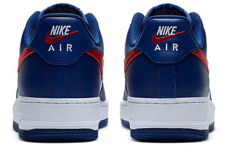 Мужские кеды Nike Air Force 1 (бело-сине-красный) — Белый / синий / красный — фото 5