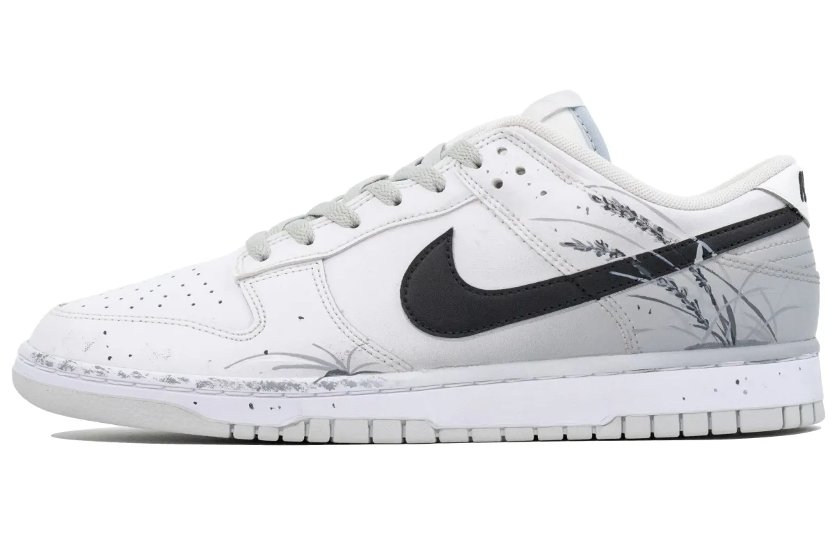 Nike Dunk Clear Stream Reed Pond Abrasion Resistant Low top Skateboard Shoes Unisex Black White Gray