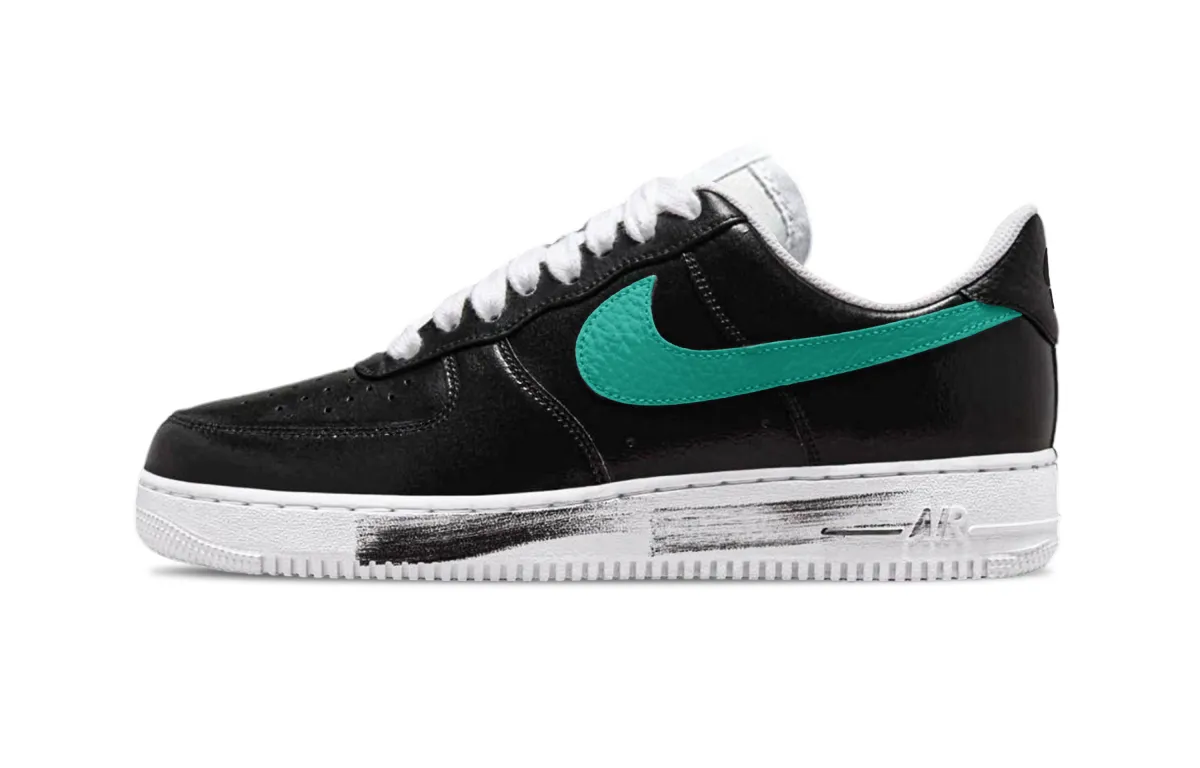 Nike Air Force 1 Black Green Scraping Mops Abrasion Resistant Abrasion Resistant Low top Skateboard Shoes Unisex
