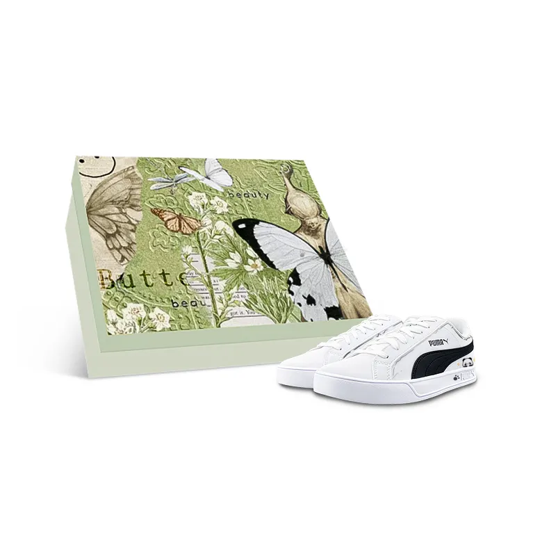 PUMA Smash Vulc Balance Lightweight Low top Skateboard Shoes Unisex White Black