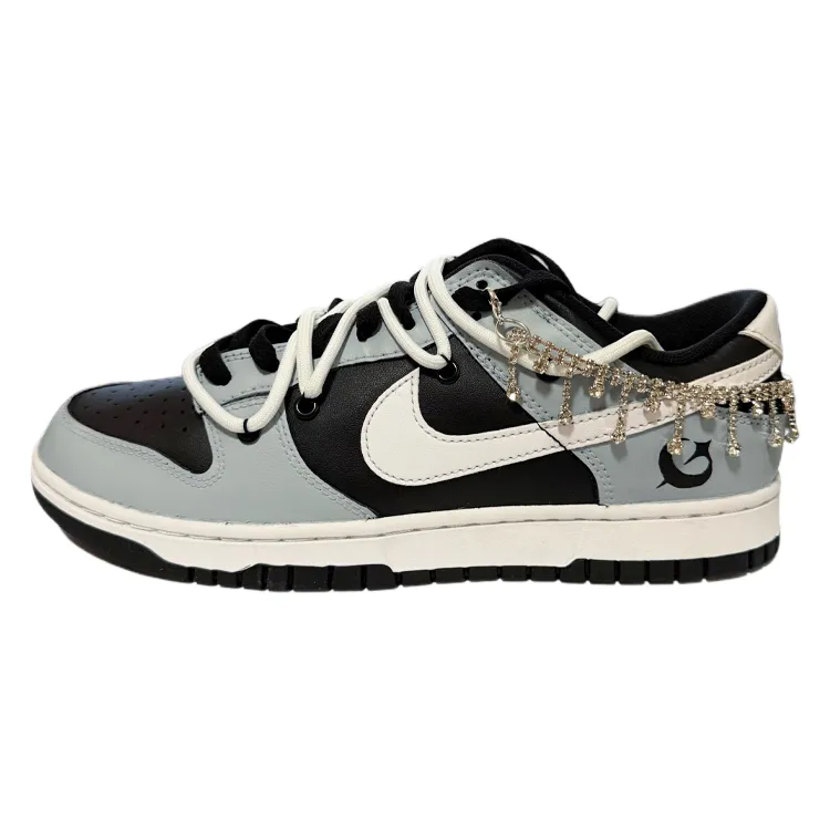 Nike Dunk Galaxy Abrasion Resistant Low top Skateboard Shoes Men's Black Gray