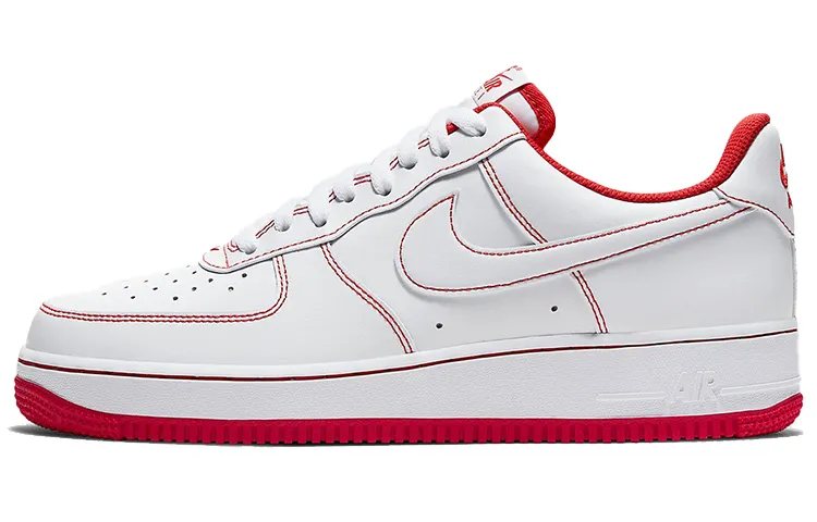 Nike Air Force 1 '07 'Contrast Stitch White University Red'