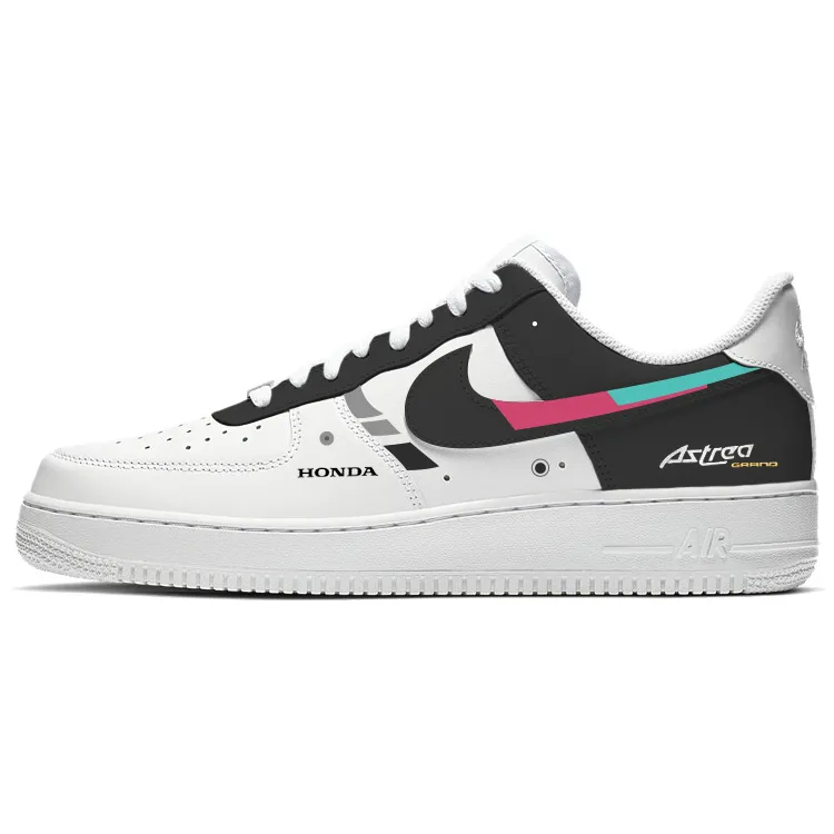Nike Air Force 1 Cushioning Abrasion Resistant Slip Resistant Low top Skateboard Shoes Women's Black White