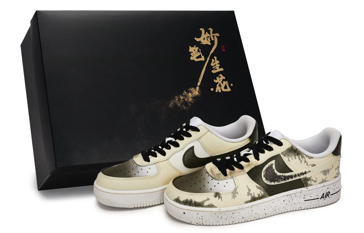 Nike Air Force 1 Skateboard Shoes Unisex Low Top White/Yellow