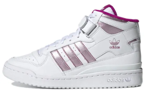 Adidas Originals FORUM Mid Comfortable High top Skateboard Shoes Women's White Purple