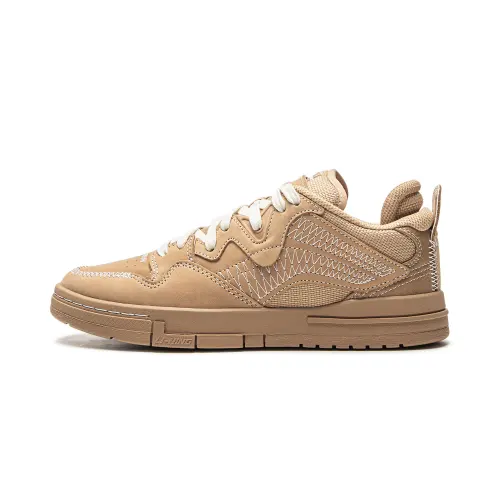 Li Ning Wave Pro Slip Resistant Abrasion Resistant Low top Skateboard Shoes Women's Brown