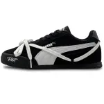 PUMA Super Turino Softfoam Blank White Plaid Abrasion Resistant Low top Skateboard Shoes Unisex Black White