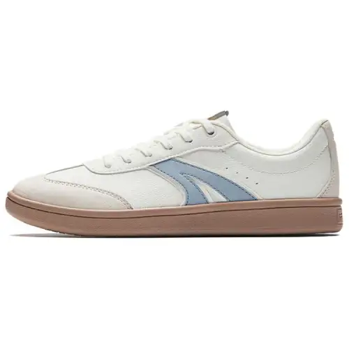 Anta Abrasion Resistant Lightweight Low top Skateboard Shoes Women's Ivory White Mud Gray Dusty Blue